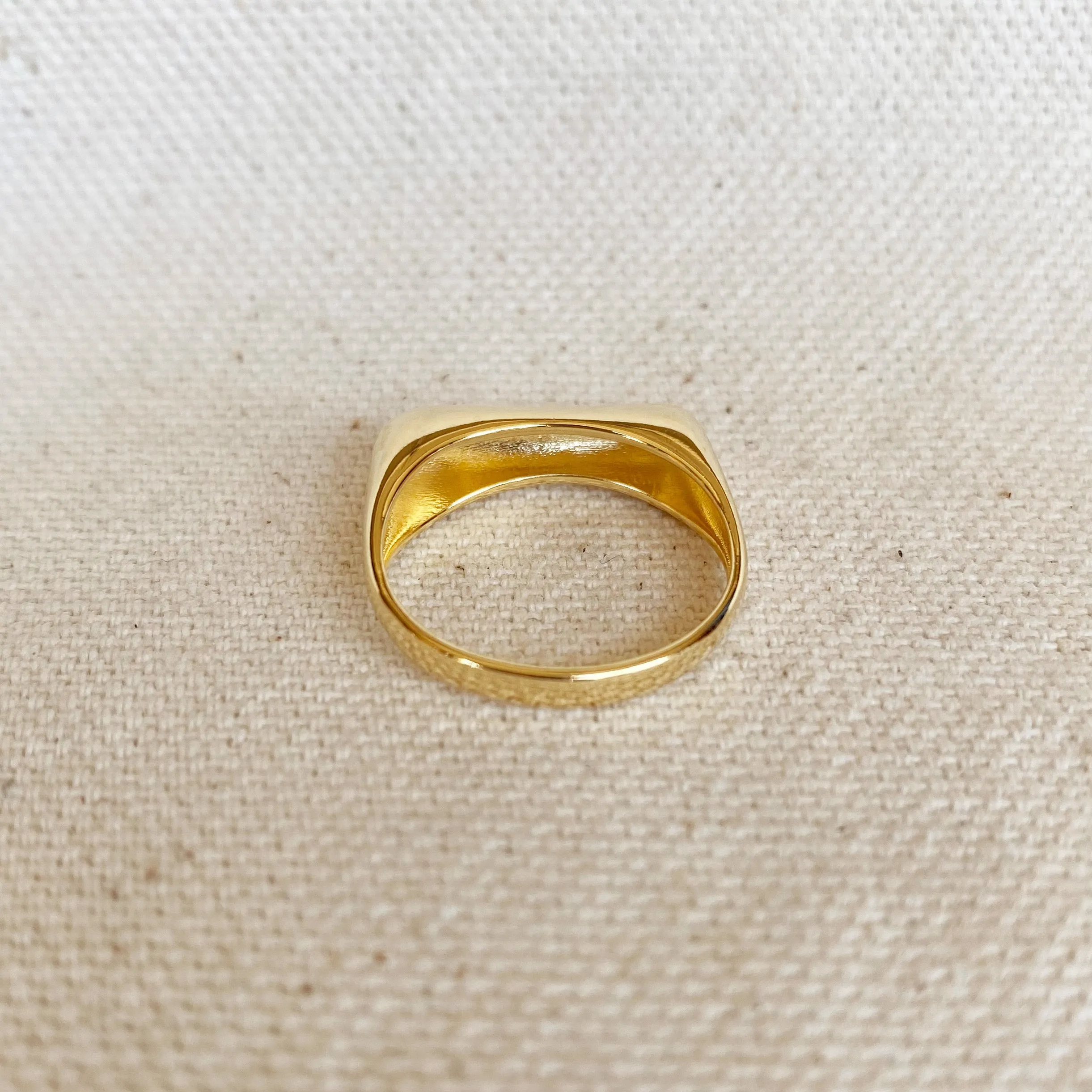 18k Gold Filled Bubble Flat Top Stackable Ring