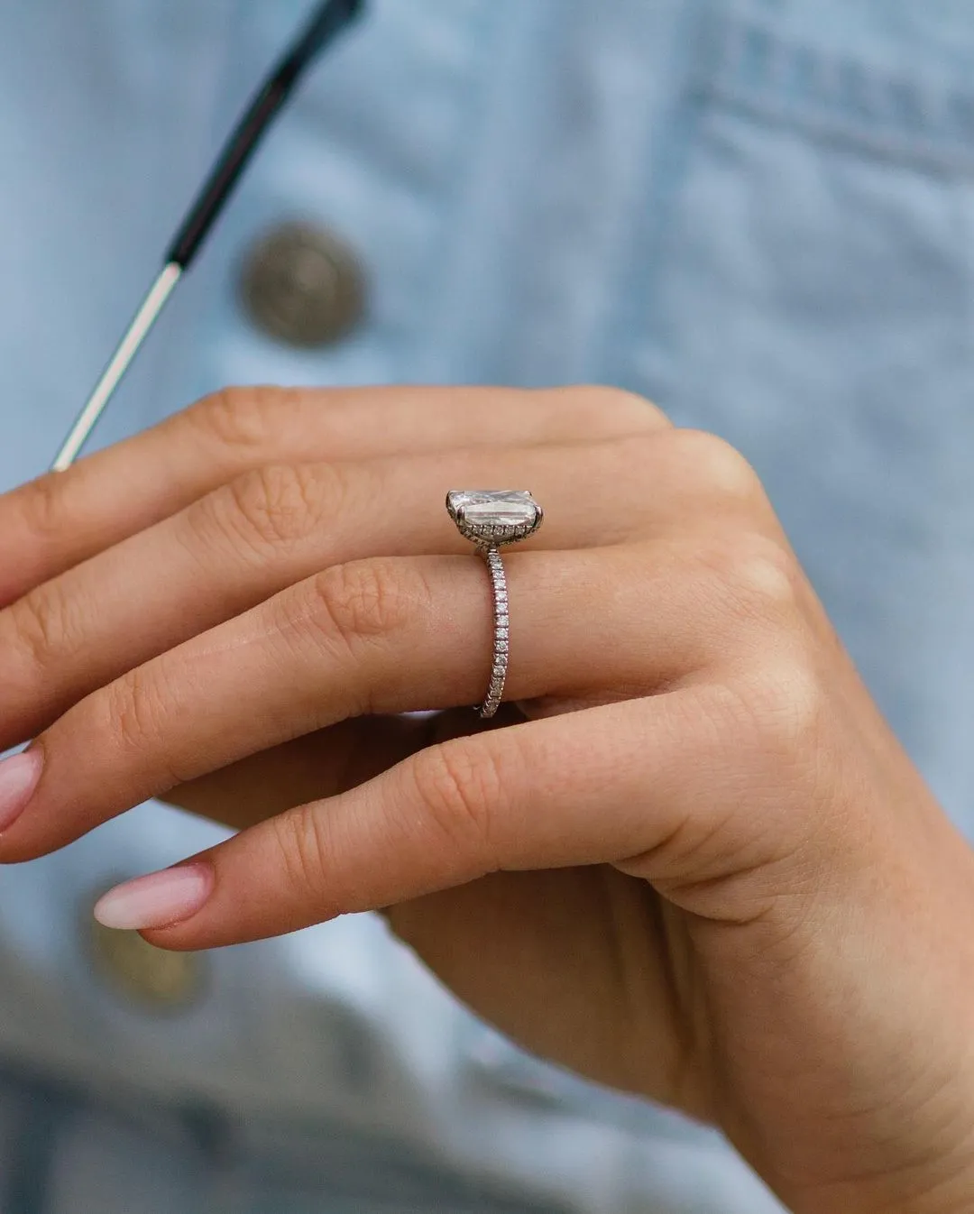2.5 CT Radiant Cut Engagement Ring