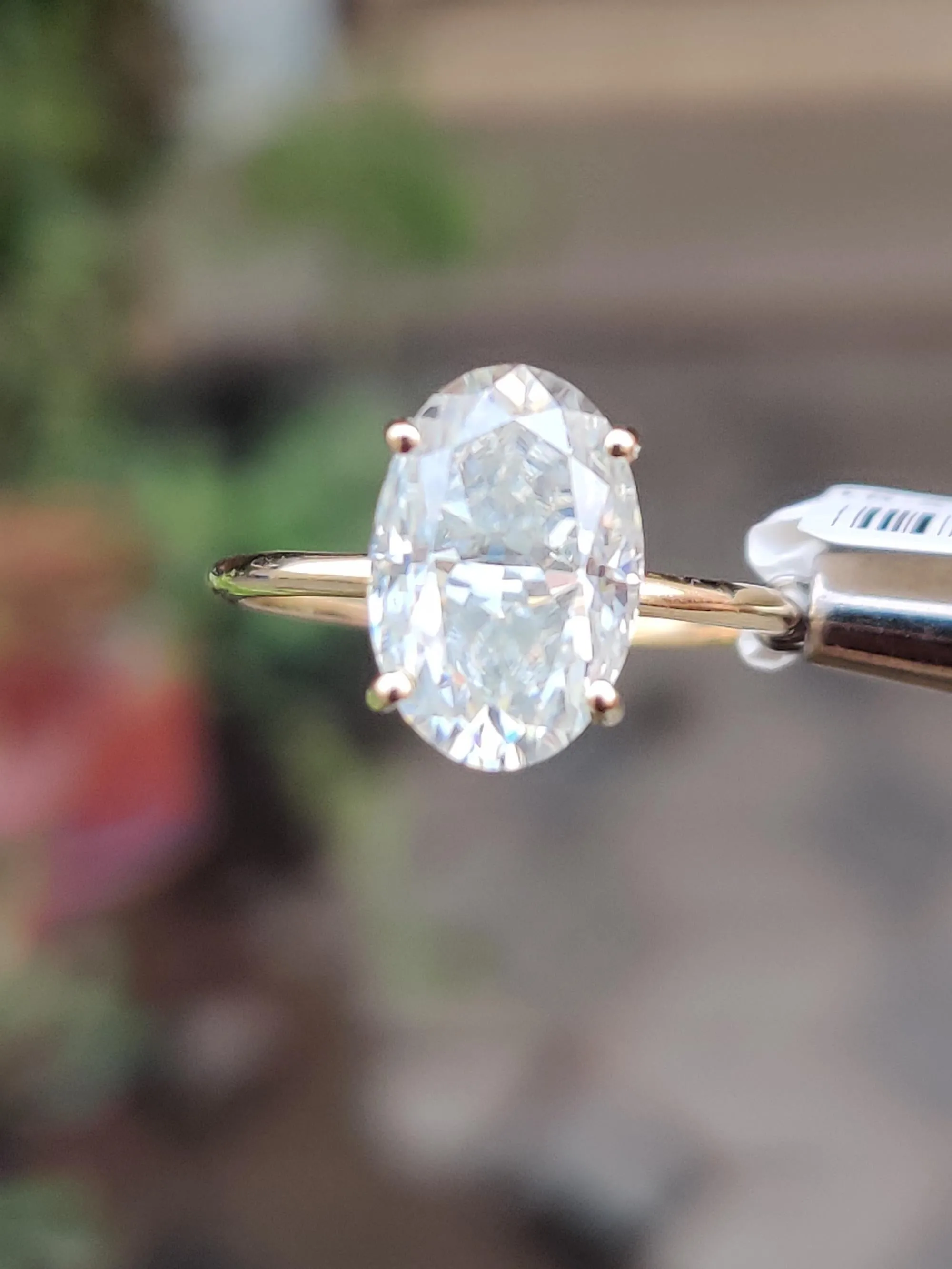 3.0ct Oval Moissanite Engagement ring