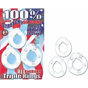 All American Triple Penis Erection Enhancer Rings