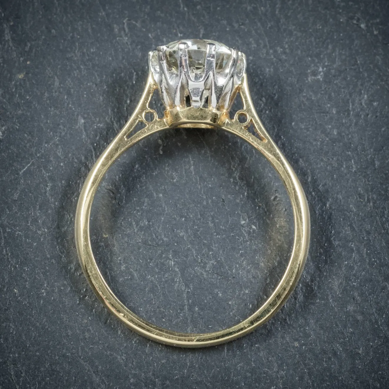 Antique Victorian Diamond Engagement Ring 18Ct Gold Circa 1900