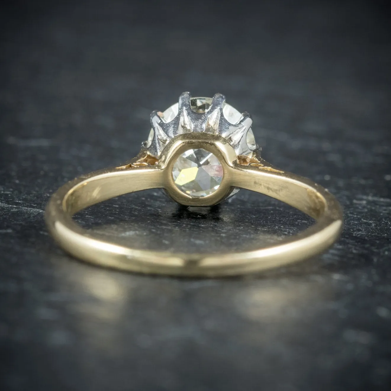 Antique Victorian Diamond Engagement Ring 18Ct Gold Circa 1900