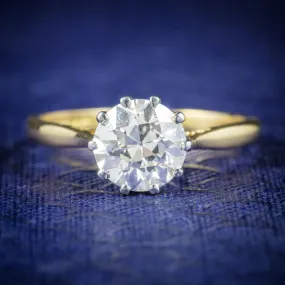 Antique Victorian Diamond Engagement Ring 18Ct Gold Circa 1900