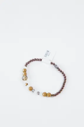 Arlet Glass Bead Stretch Bracelet, Copper