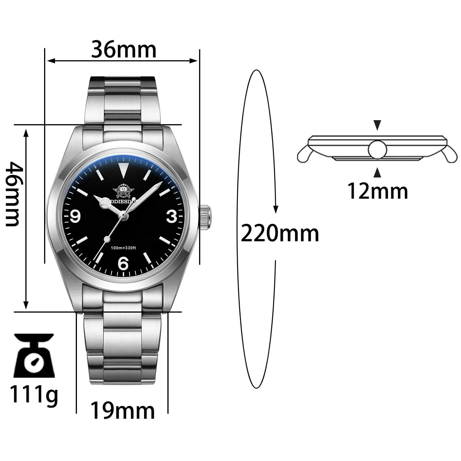 ★Black Friday★ADDIESDIVE 36mm Explore Dive Watch VH31 Quartz Watch AD2023-1