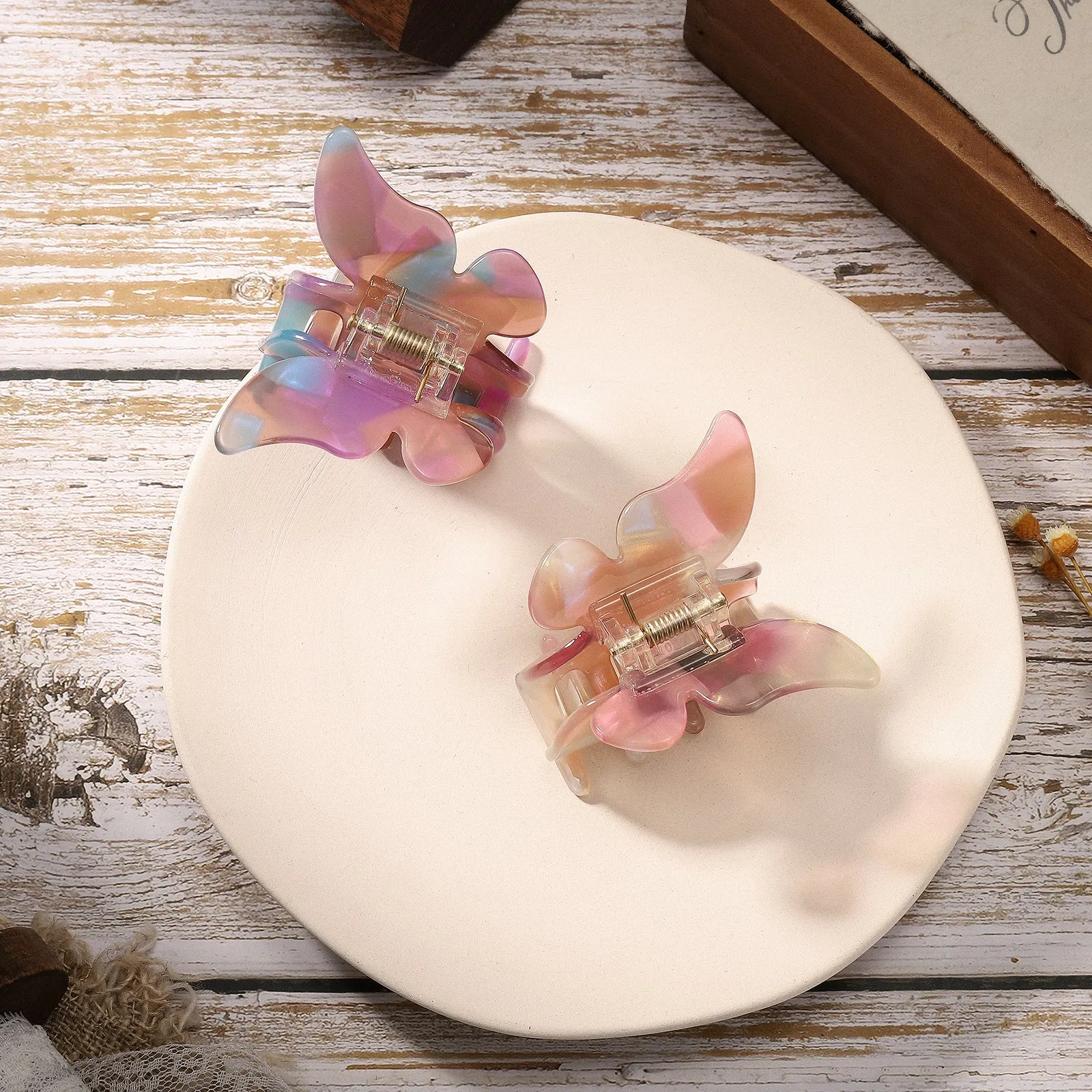 Butterfly Colorblock Claw Clips