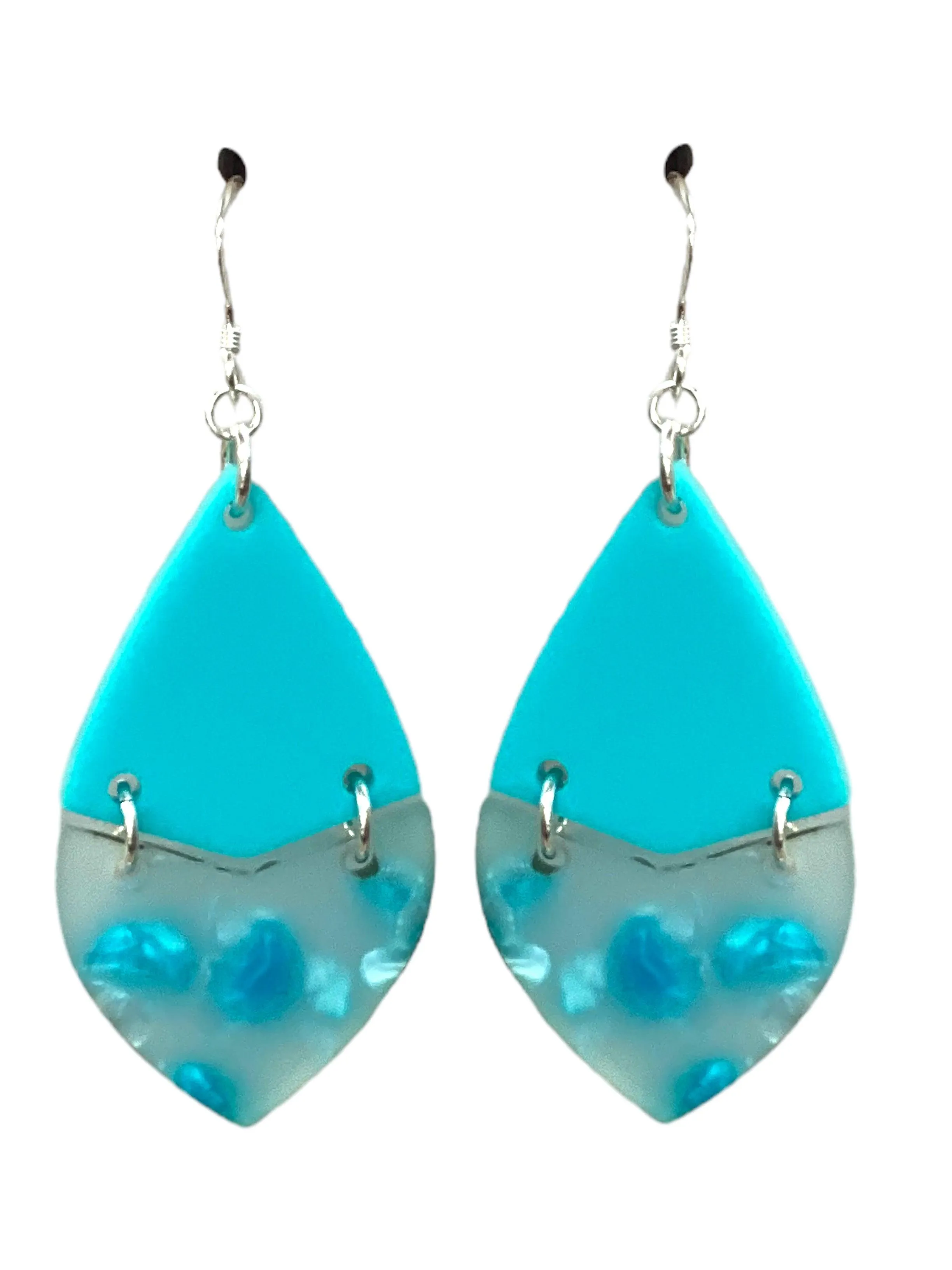 DIY Acrylic Earring Kit - Two-Tone Navette Earrings