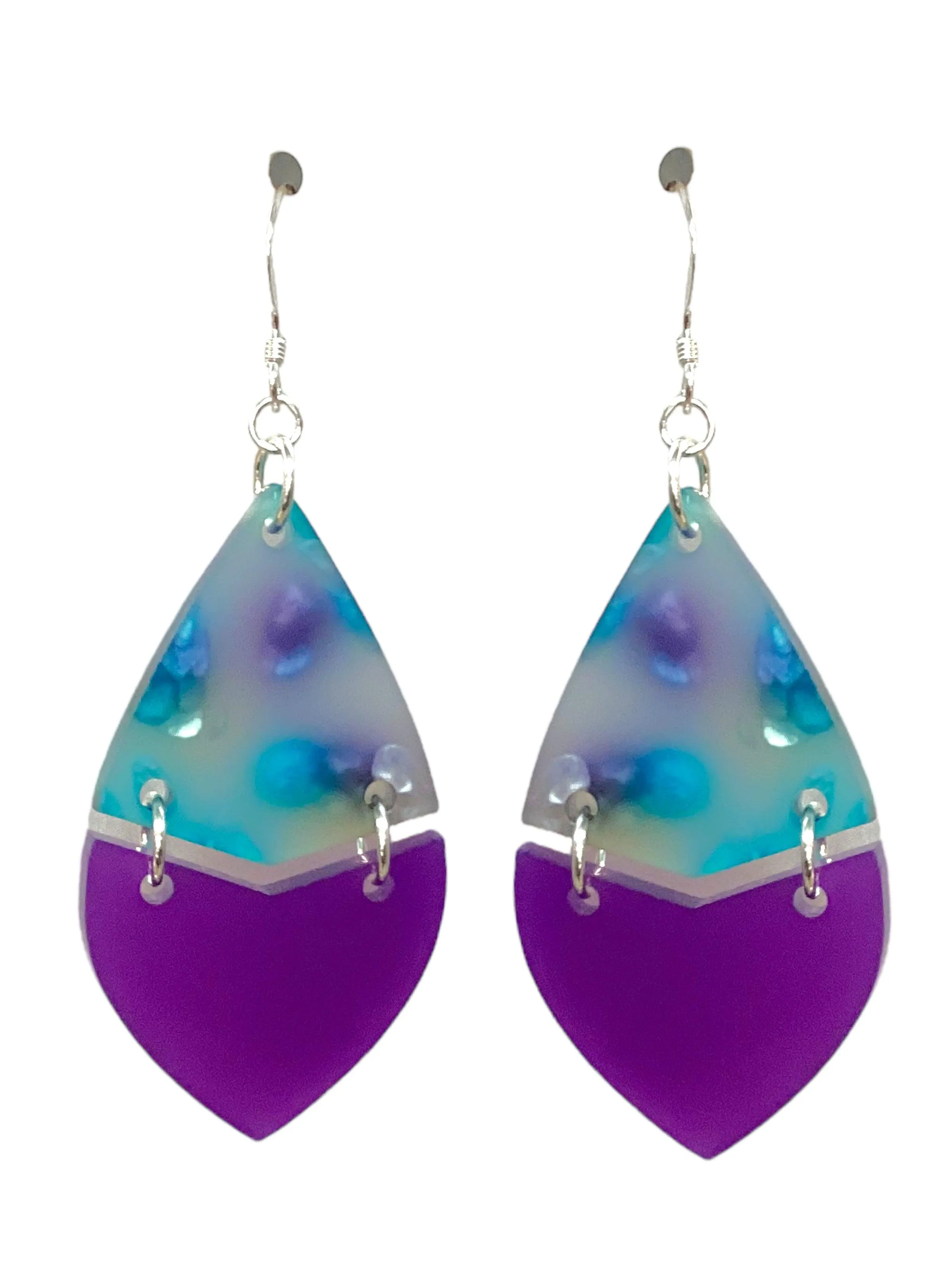 DIY Acrylic Earring Kit - Two-Tone Navette Earrings
