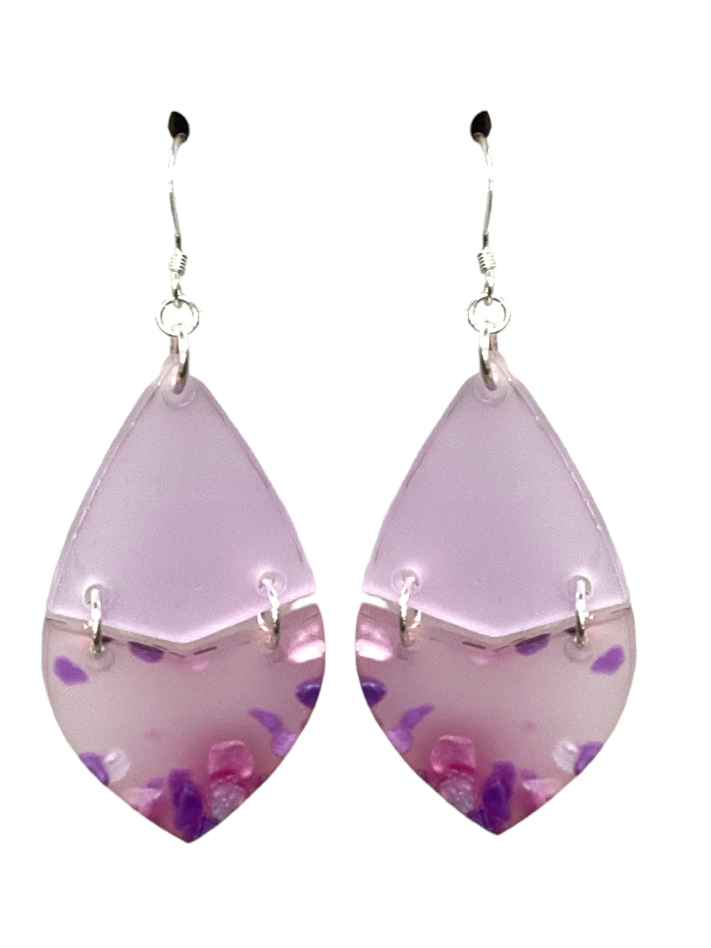 DIY Acrylic Earring Kit - Two-Tone Navette Earrings
