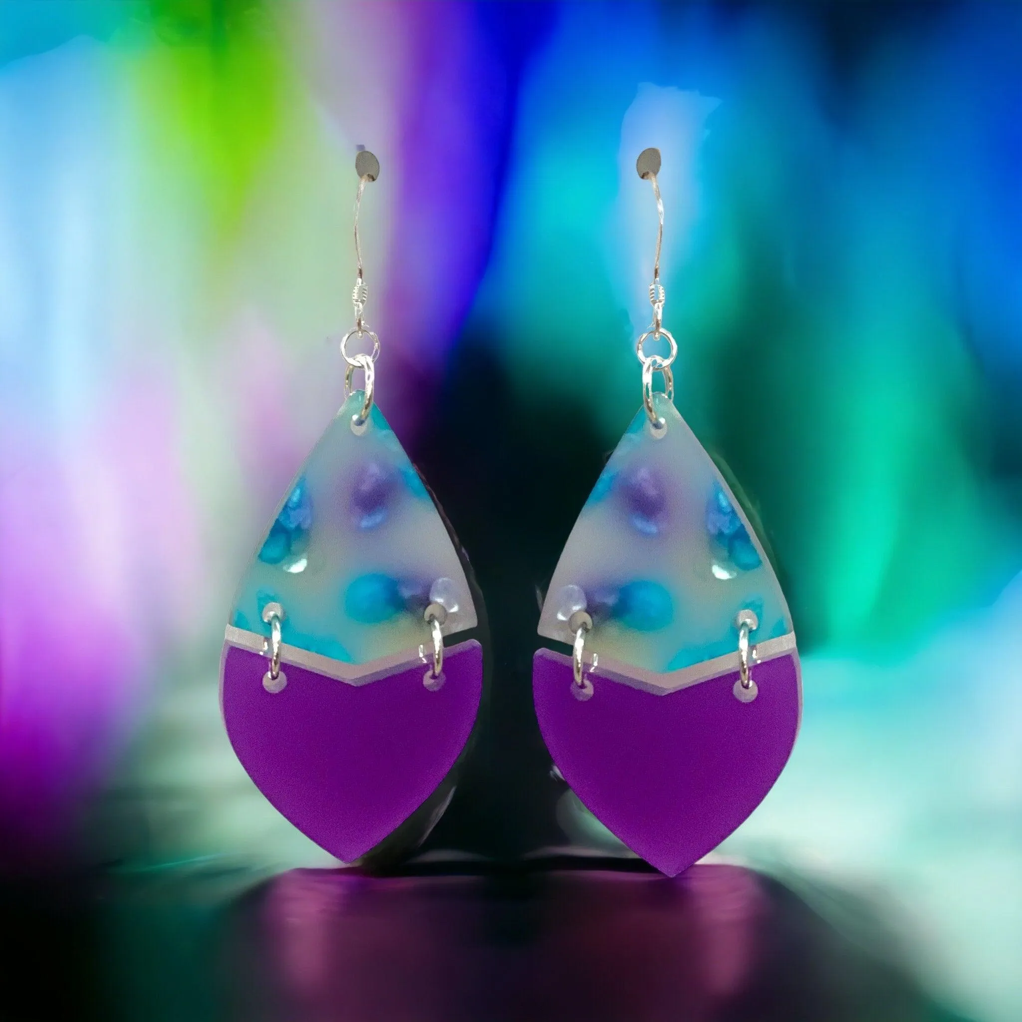 DIY Acrylic Earring Kit - Two-Tone Navette Earrings