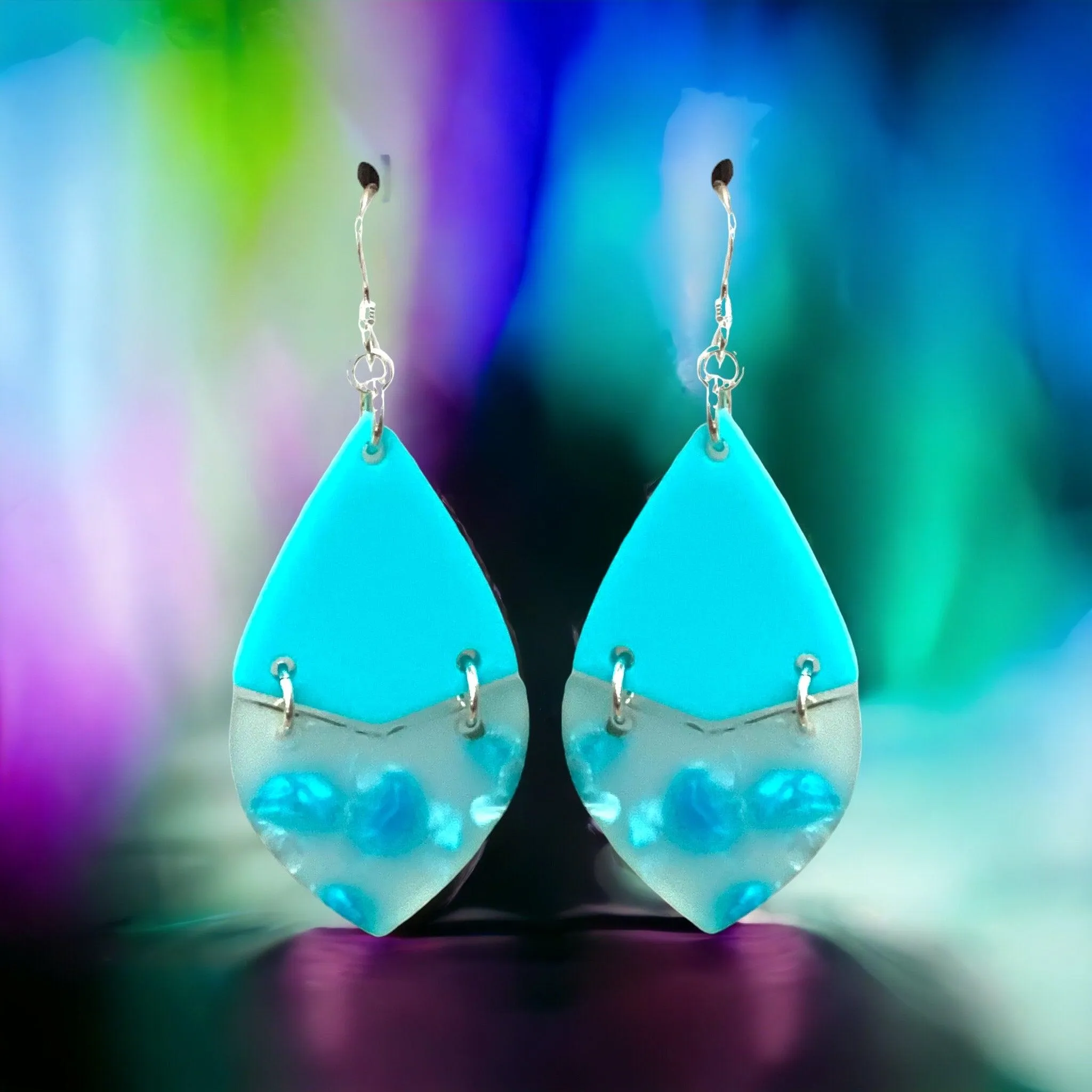 DIY Acrylic Earring Kit - Two-Tone Navette Earrings