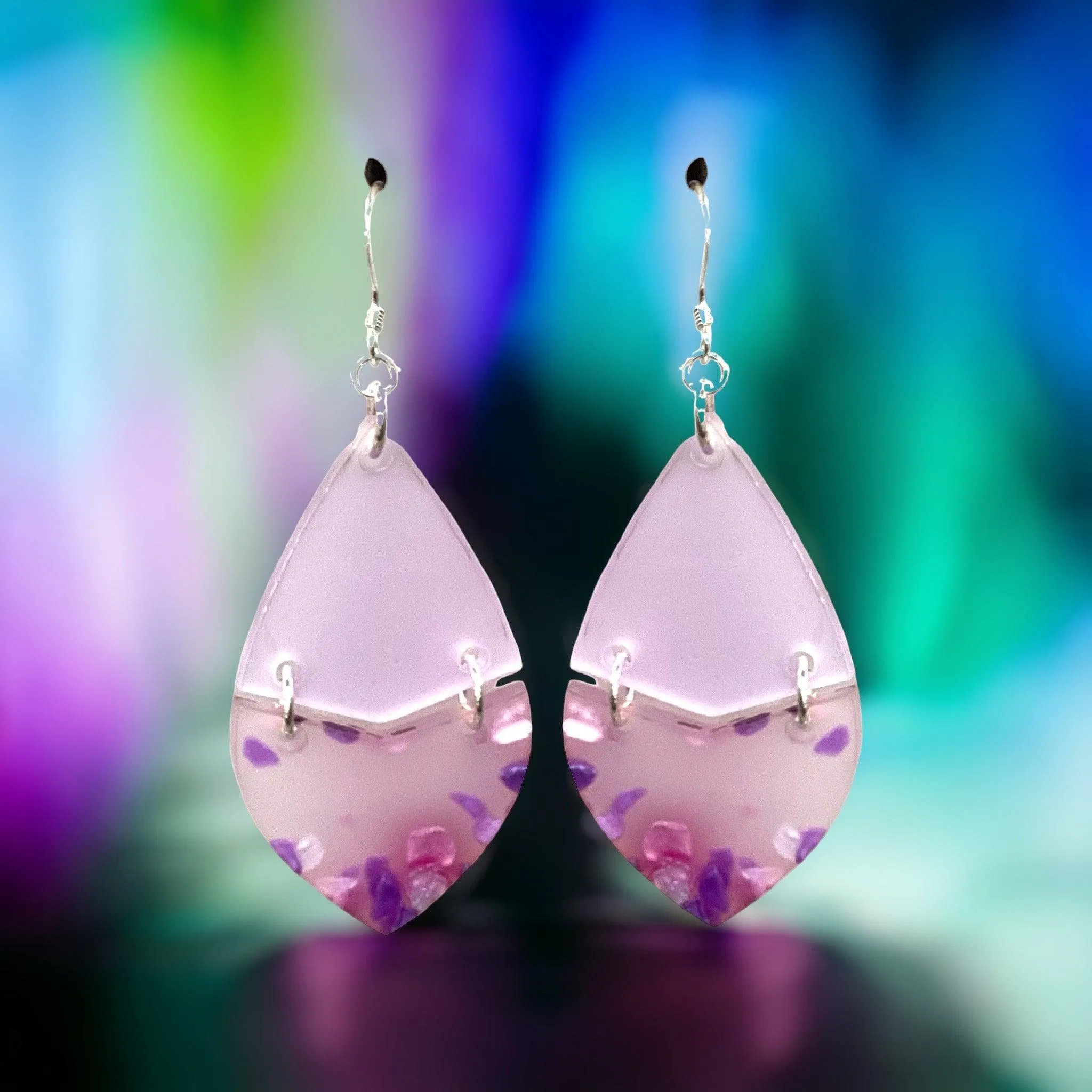 DIY Acrylic Earring Kit - Two-Tone Navette Earrings
