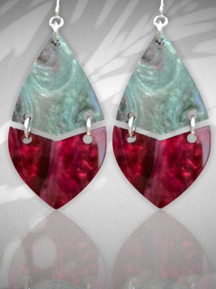 DIY Acrylic Earring Kit - Two-Tone Navette Earrings