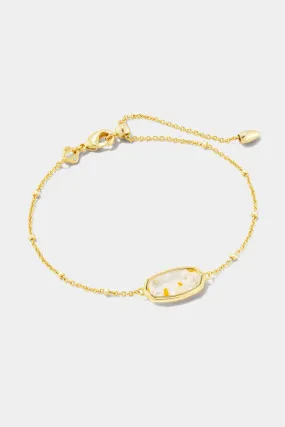 Framed Elaina Mosaic Glass Delicate Chain Bracelet
