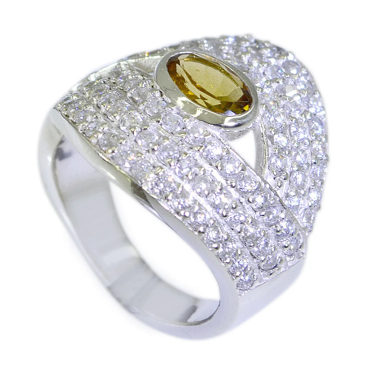 Gorgeous Gem Citrine 925 Sterling Silver Ring Travel Jewelry Organizer