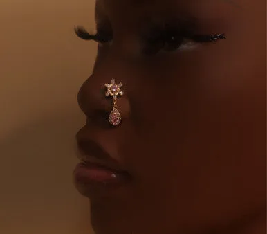 Hustle Dangle CZ Gem Nose Stud Piercing