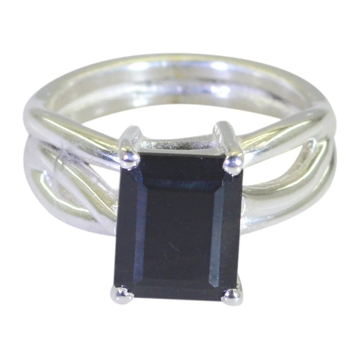 Magnetic Gem Black Onyx 925 Sterling Silver Ring Italian Gold Jewelry