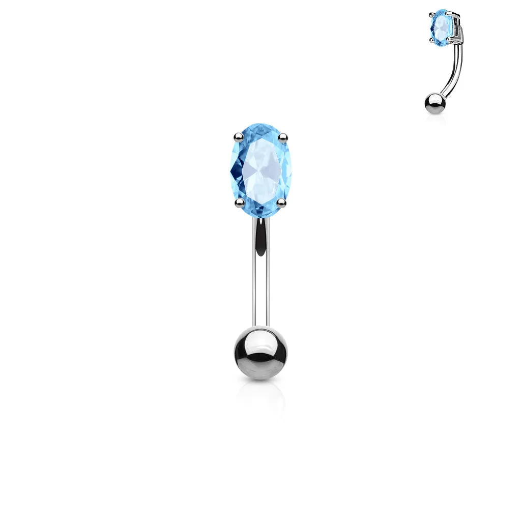 Minimal Oval Belly Ring