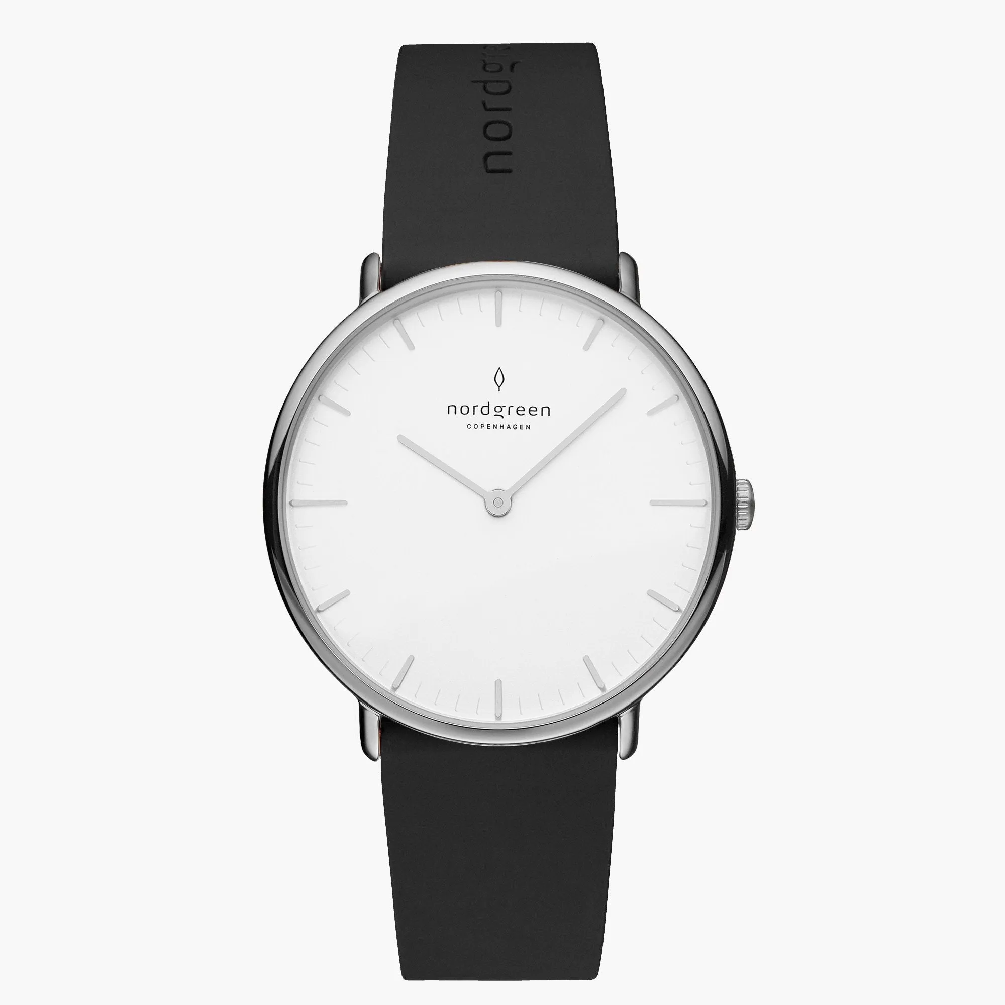 Native | White Dial - Black Rubber