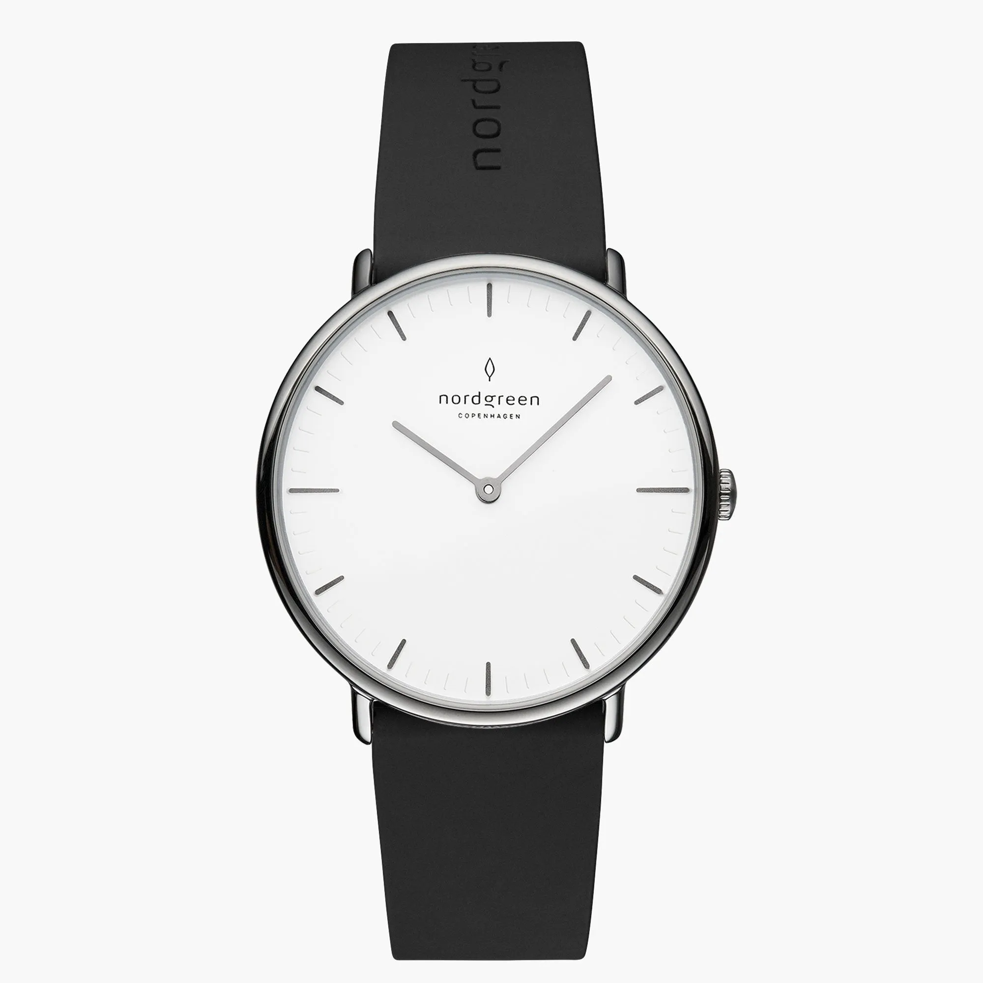 Native | White Dial - Black Rubber