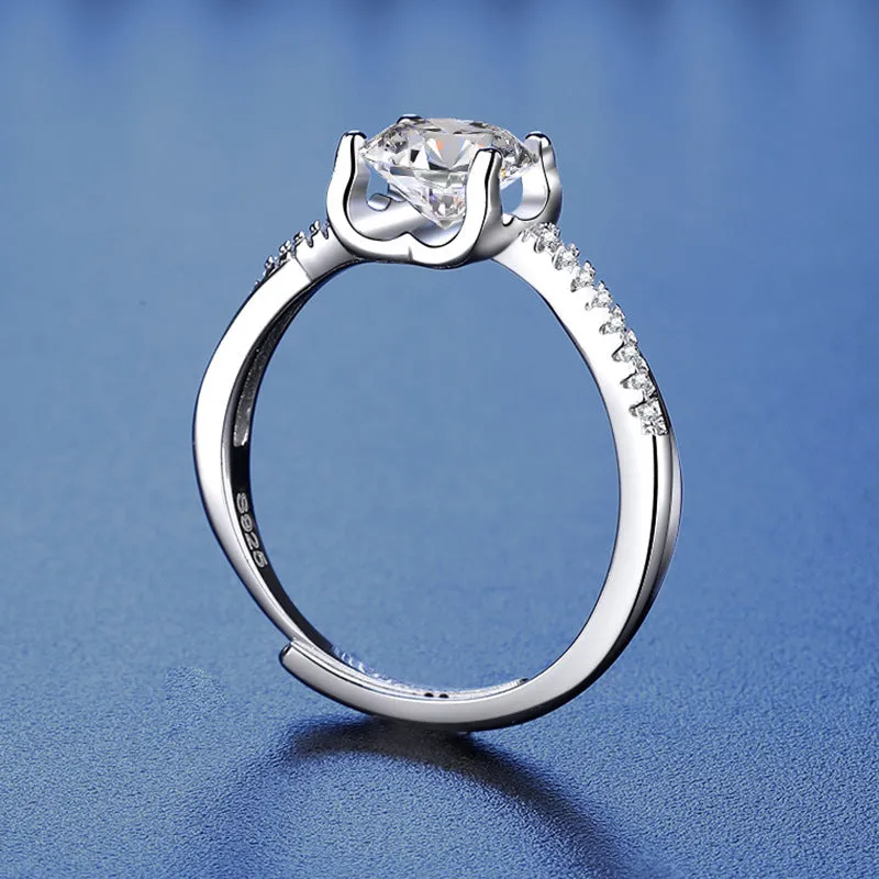 New Moissanite Cow Head Ring