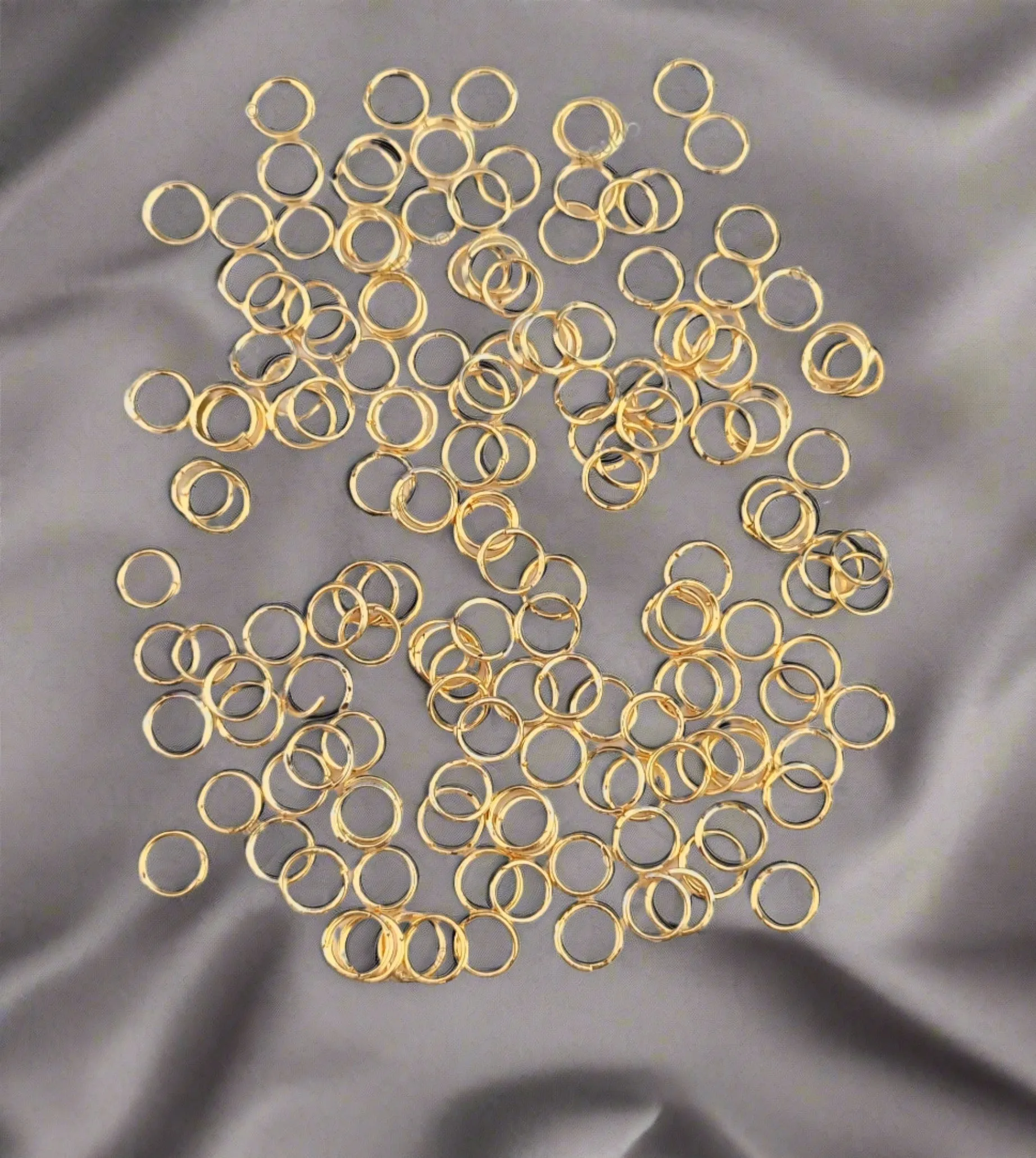 Premium 6 mm golden jump rings 6 mm premium EP plated metal jump ring JRP6G