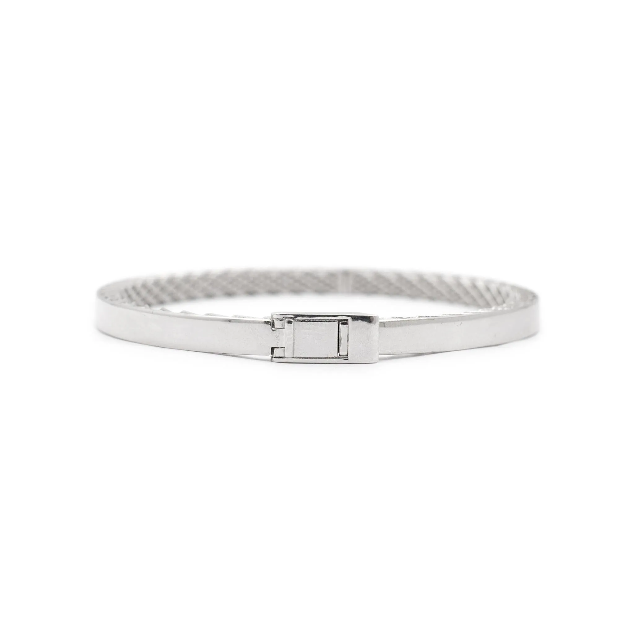 Roberto Coin Ladies Symphony Gold Gate 18K White Gold Bangle Bracelet