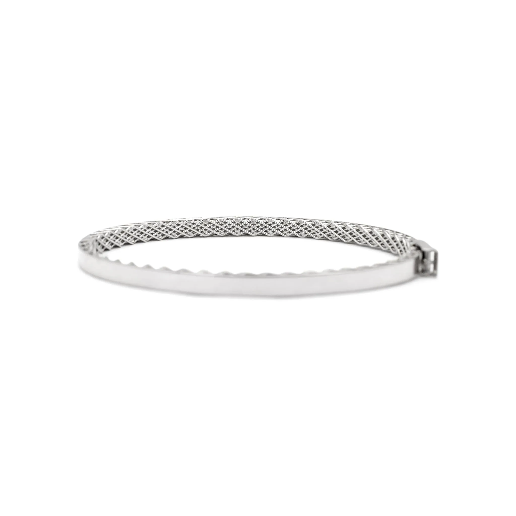 Roberto Coin Ladies Symphony Gold Gate 18K White Gold Bangle Bracelet