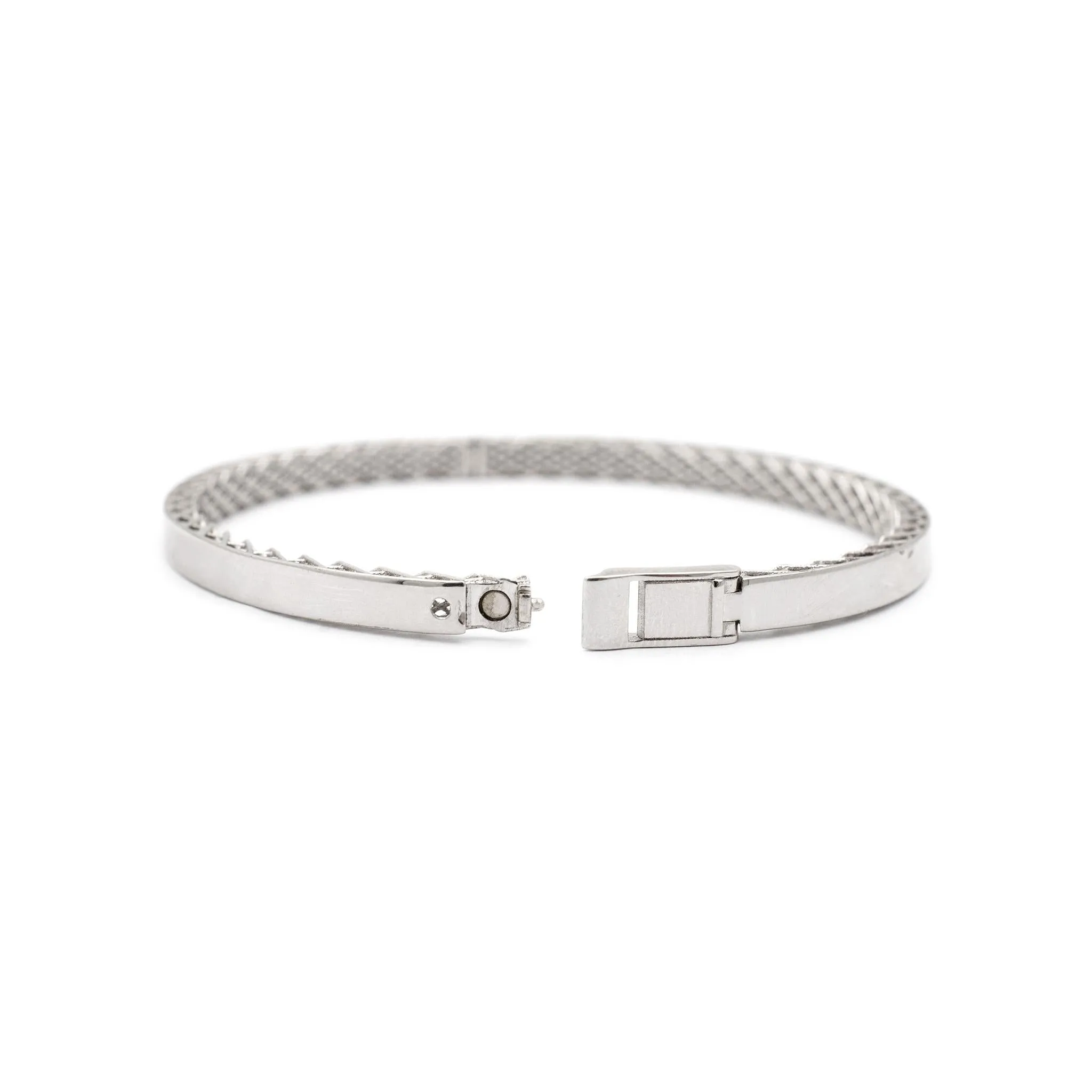 Roberto Coin Ladies Symphony Gold Gate 18K White Gold Bangle Bracelet