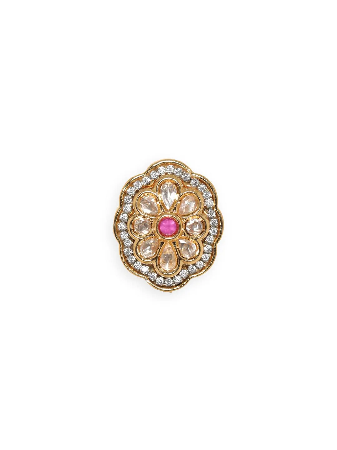 Rubans Zirconia Studded Stainless Steel Studs Earrings
