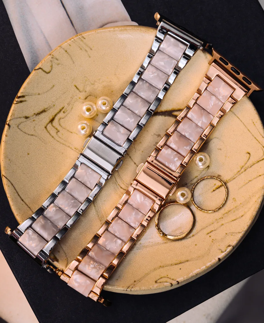 Silver Seashell Watch Band