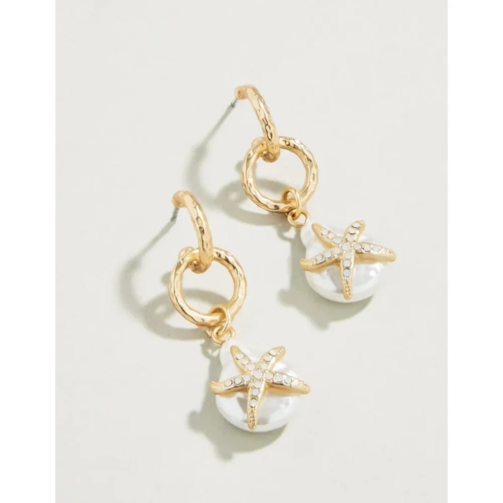 Spartina Starfish Groupie Earrings Pearl