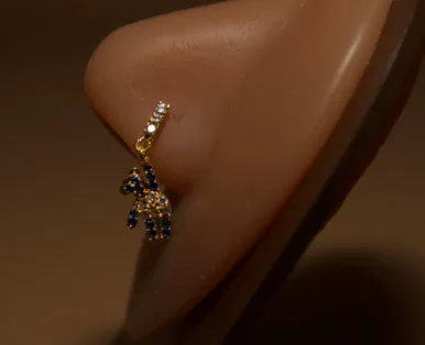 Yogi Bear Zirconia Gemstones Nose Stud