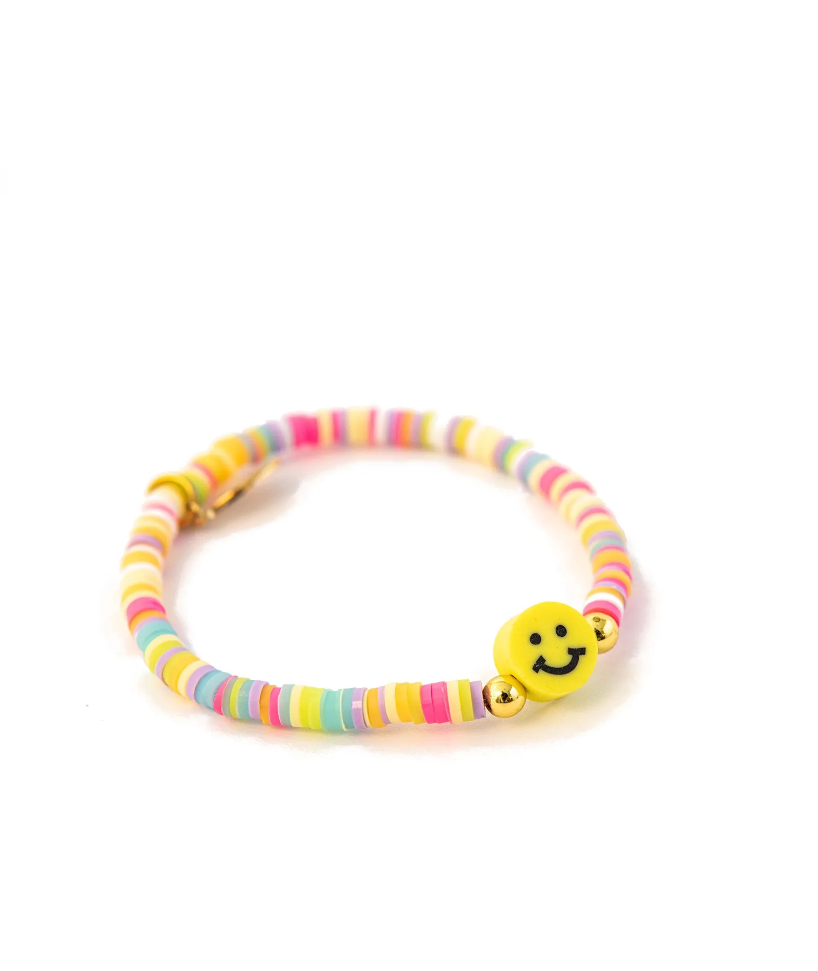 Zomi Happy Face Disc Stretch Bracelet