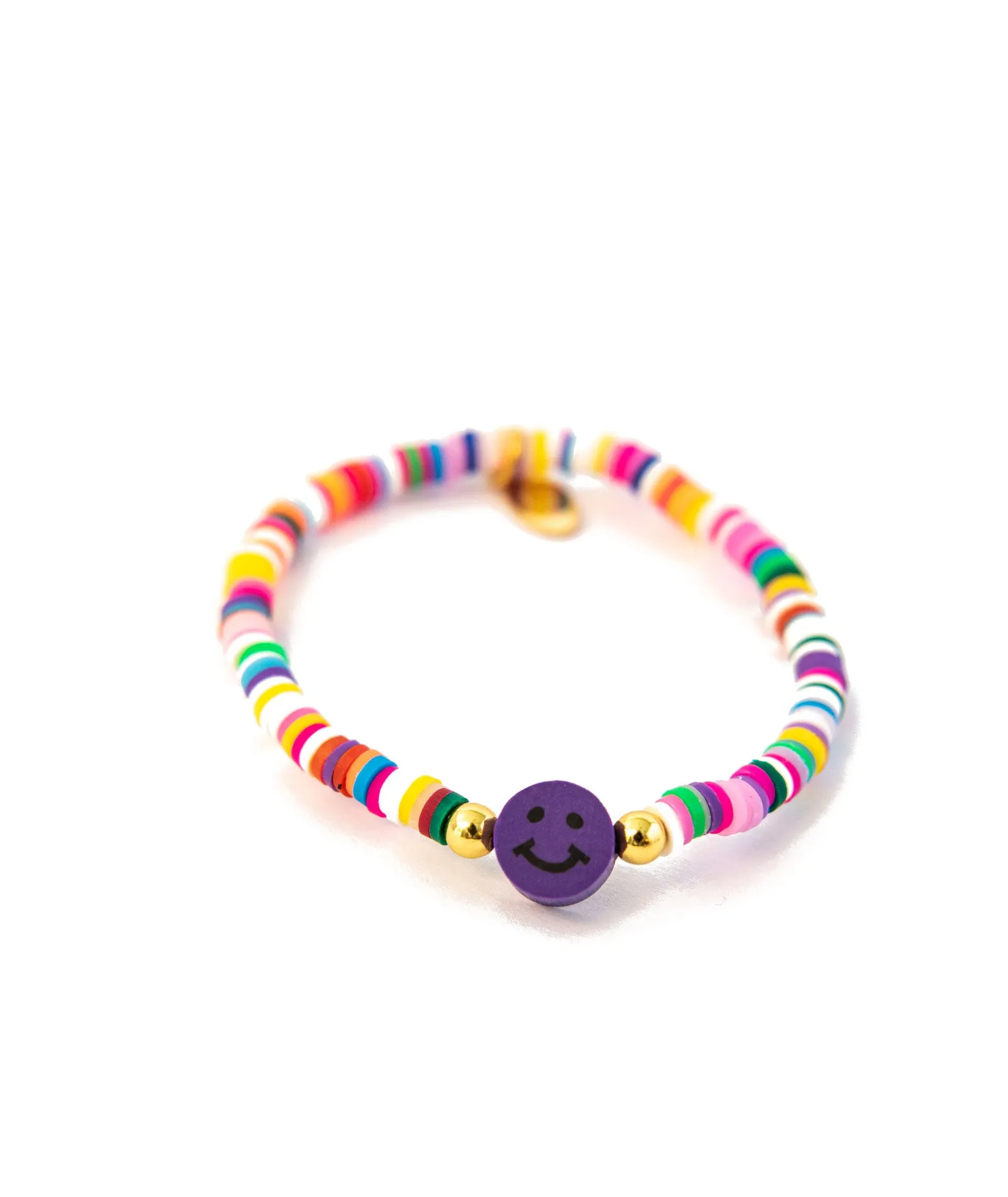 Zomi Happy Face Disc Stretch Bracelet