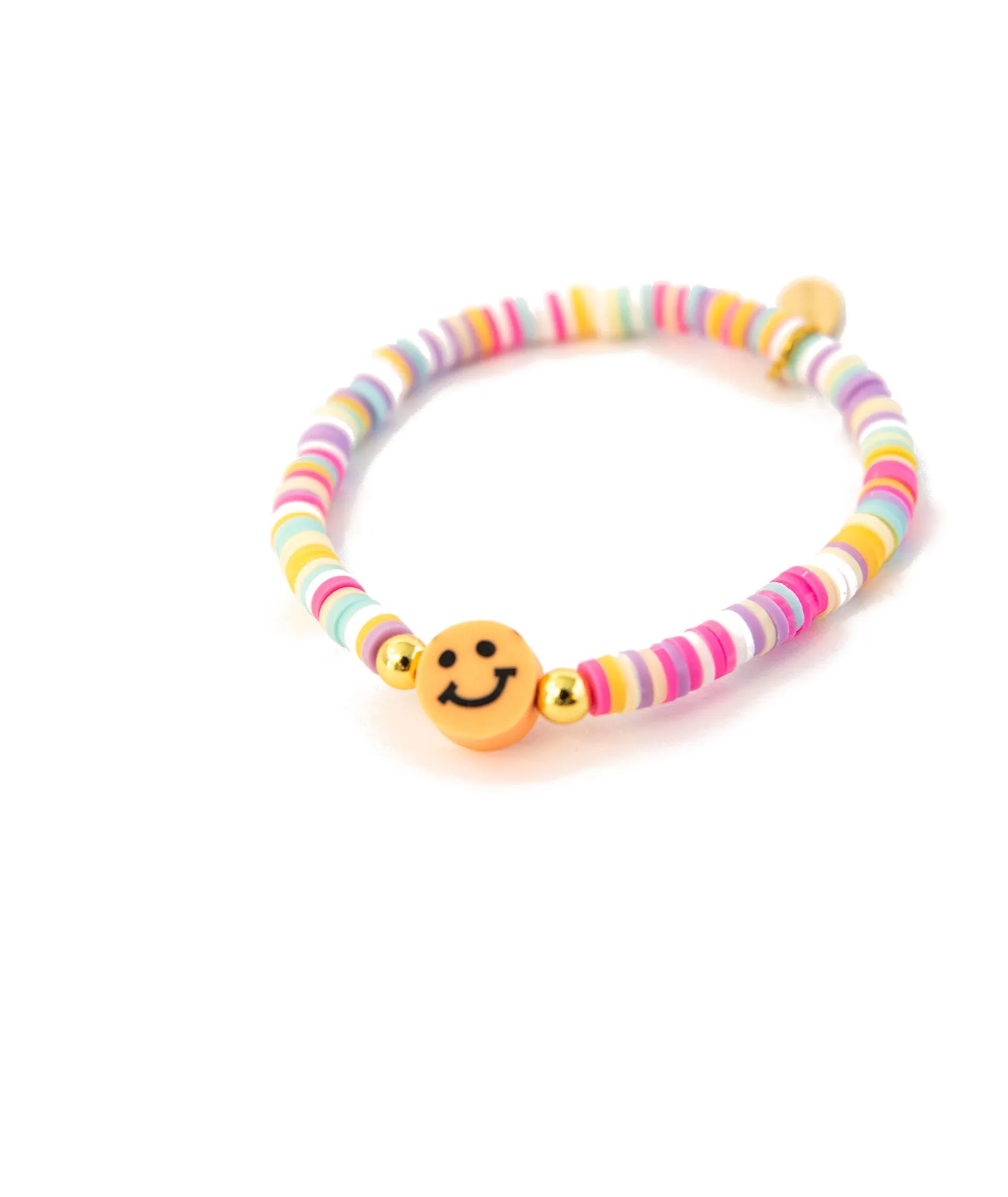 Zomi Happy Face Disc Stretch Bracelet