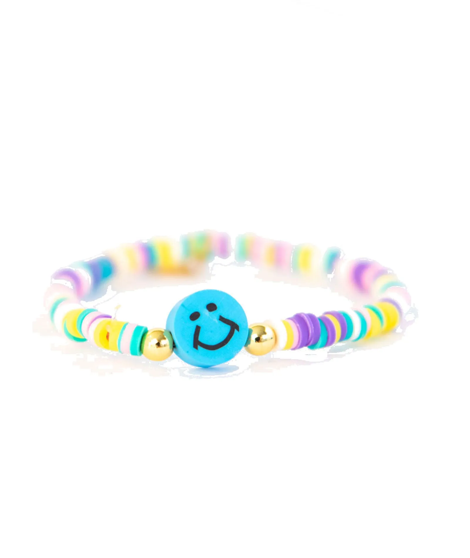 Zomi Happy Face Disc Stretch Bracelet