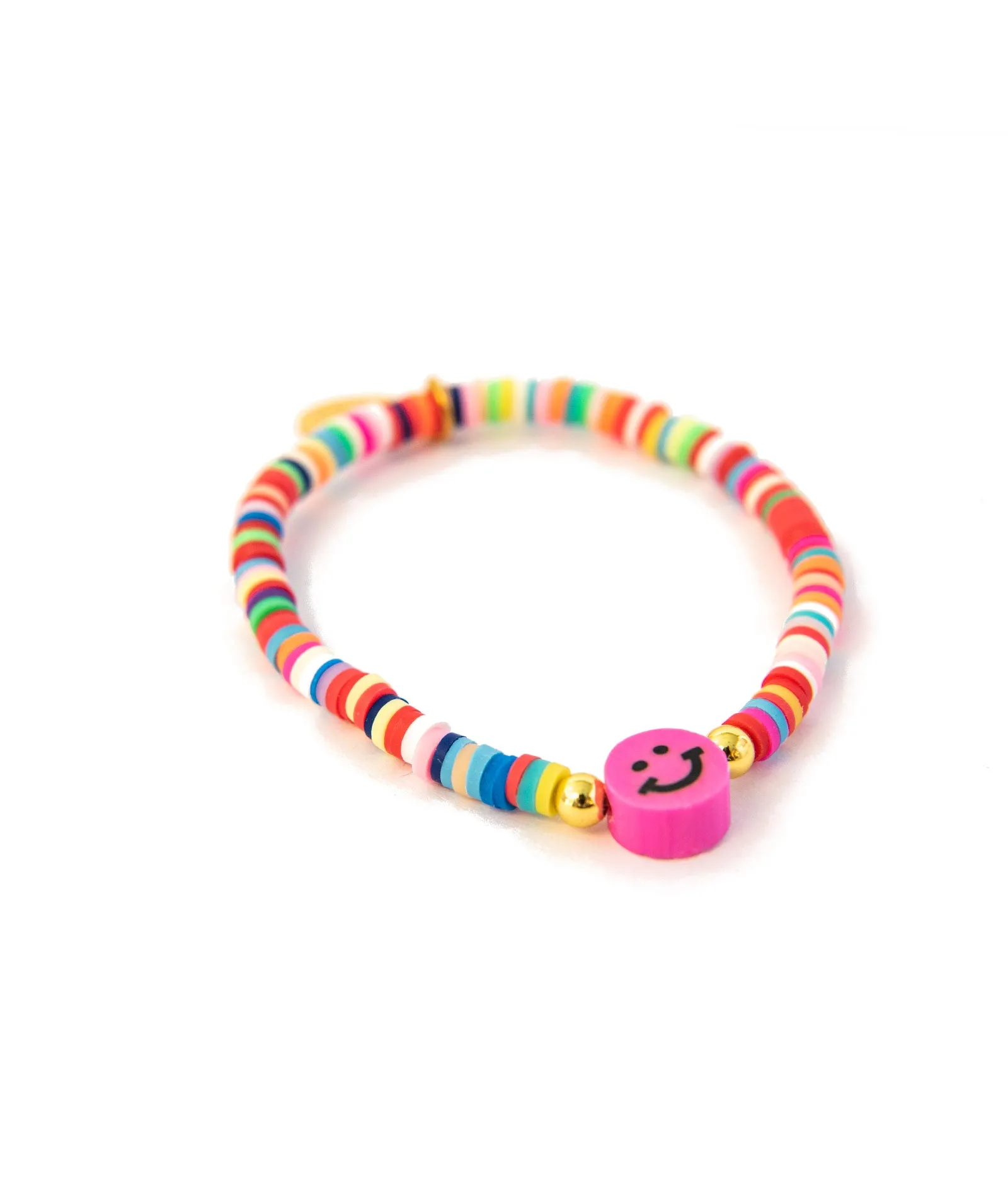 Zomi Happy Face Disc Stretch Bracelet